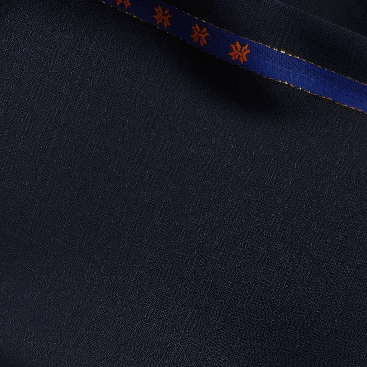 Trouser Fabric OCM Wool Blended Check Jacquard Colour Dark Blue